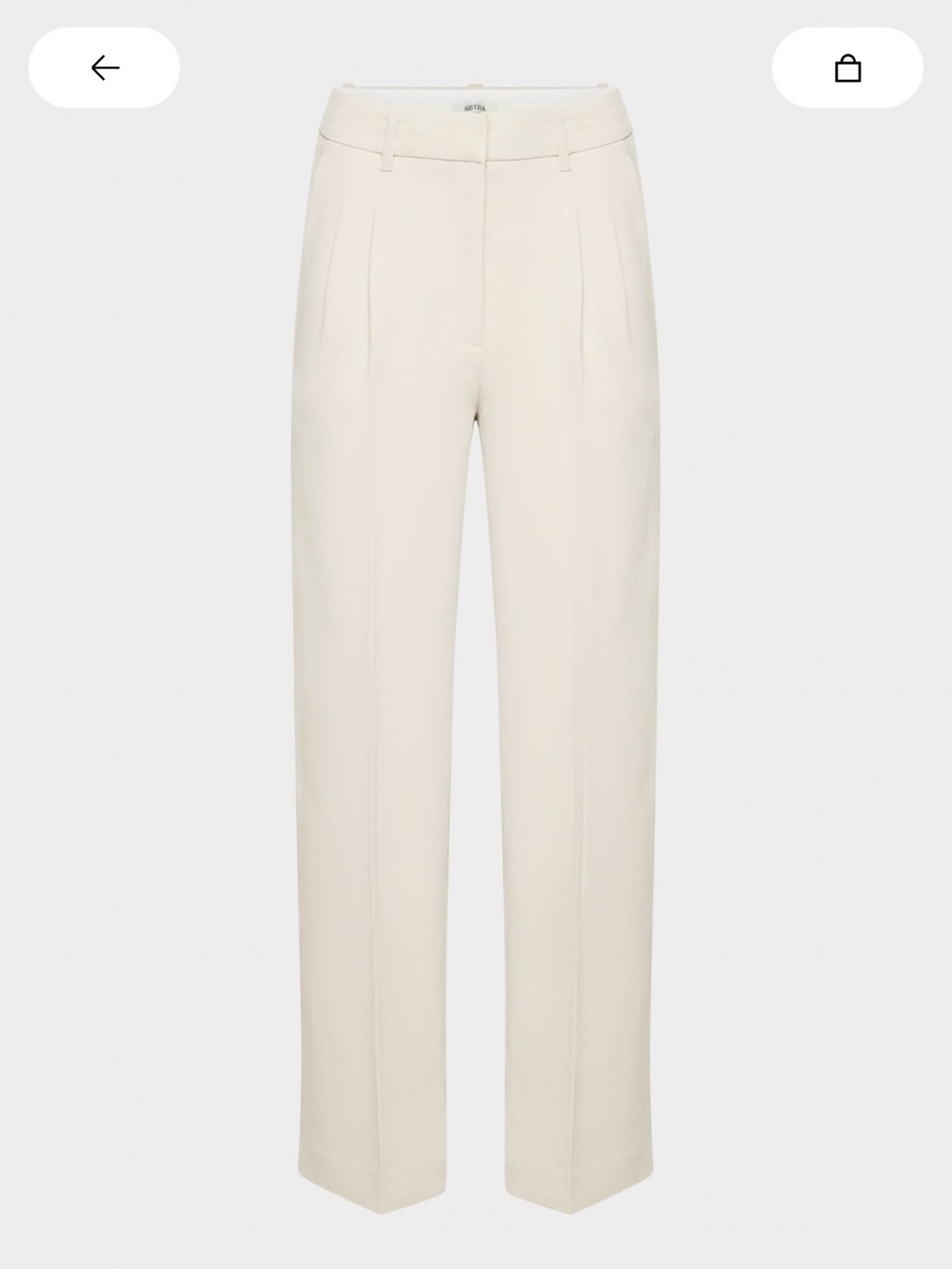 Aritzia Effortless Trouser Pant - Cream Metropolis Taupe Short